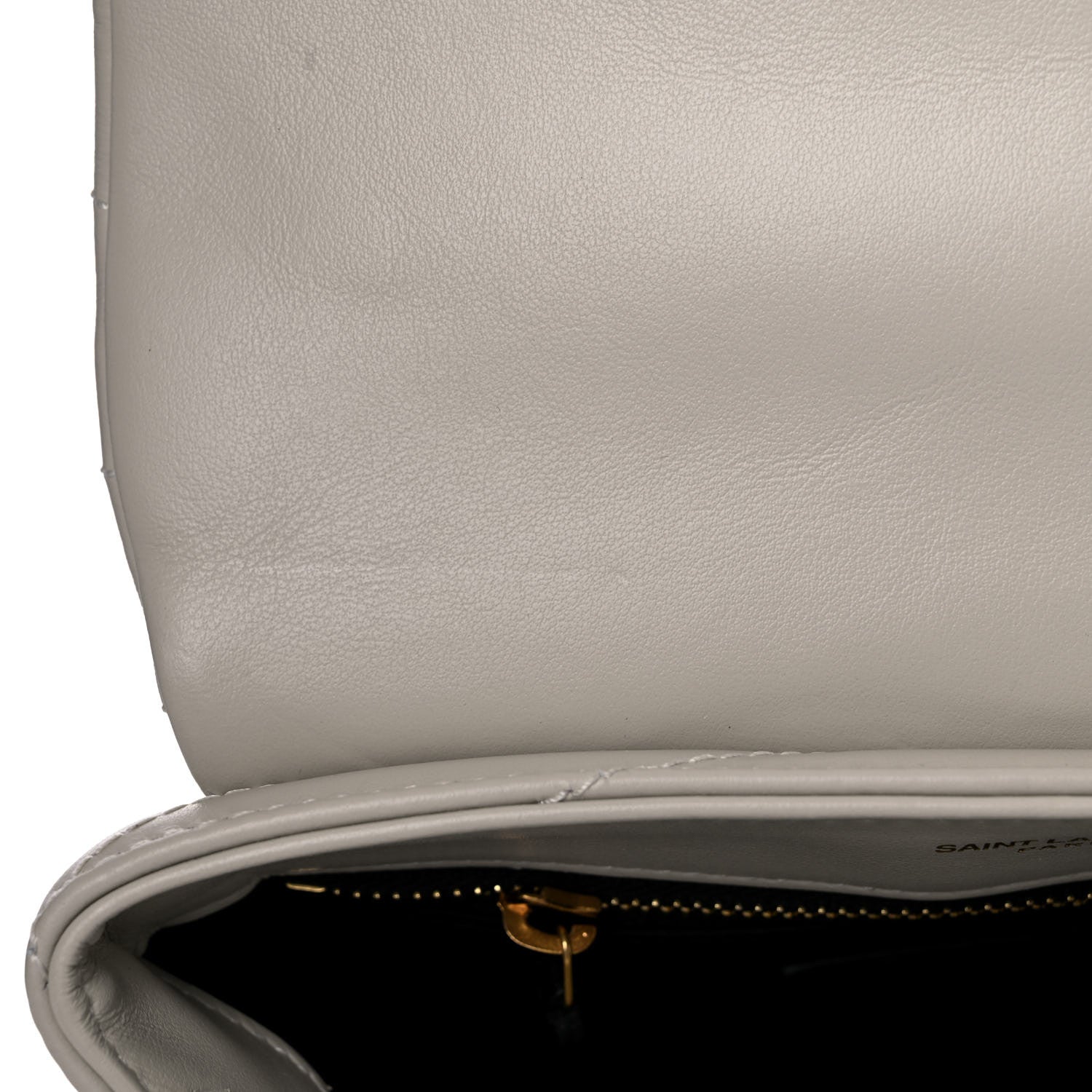 Saint Laurent Calfskin Y Quilted Monogram Toy Loulou Crossbody Bag Crema Soft 11 of 11