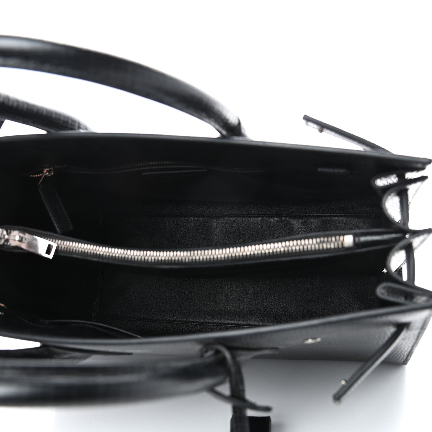 Saint Laurent Lizard Embossed Calfskin Small Sac De Jour Black 5 of 8