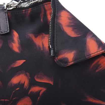 Alexander McQueen Silk Night Flowers De Manta Clutch Red Black 11 of 12