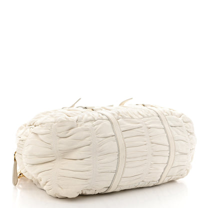 Prada Nappa Gaufre Shopping Satchel White 4 of 28
