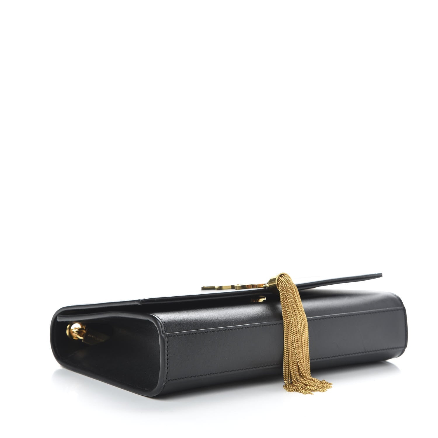 Saint Laurent Smooth Calfskin Medium Classic Monogram Kate Tassel Satchel Black 4 of 9