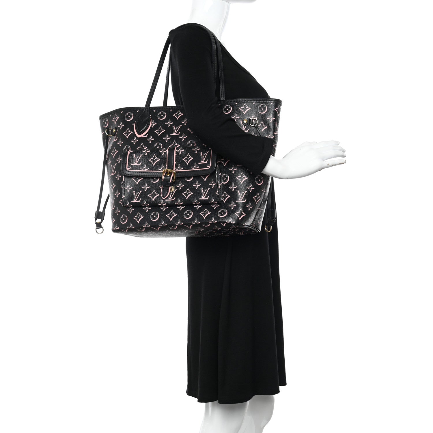 Louis Vuitton Monogram Fall For You Neverfull MM Black 2 of 11