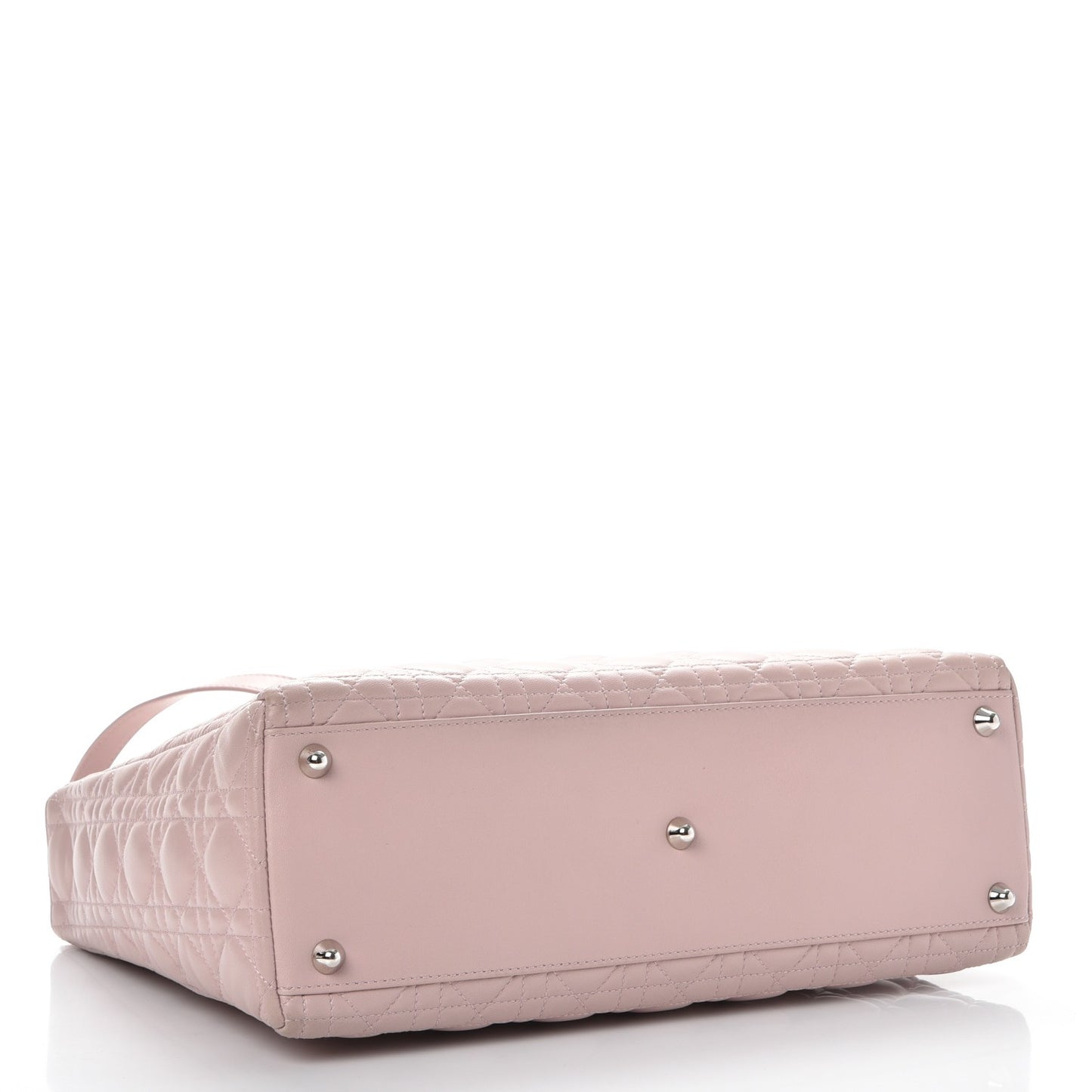 Lambskin Cannage Large Lady Dior Rose Poudre
