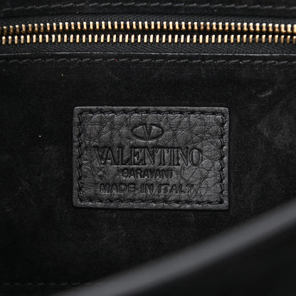 Valentino Garavani Pebbled Calfskin Rockstud Flap Chain Bag Black 6 of 8