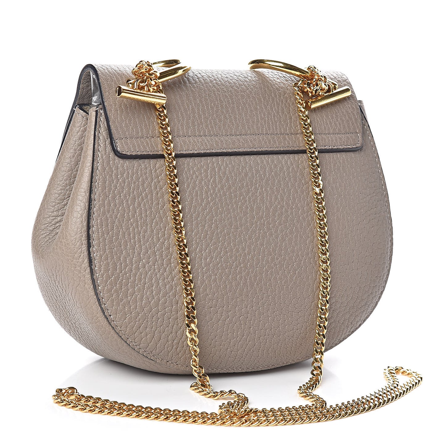 Grained Lambskin Mini Drew Shoulder Bag Motty Grey