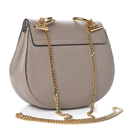 Chloe Grained Lambskin Mini Drew Shoulder Bag Motty Grey 3 of 10