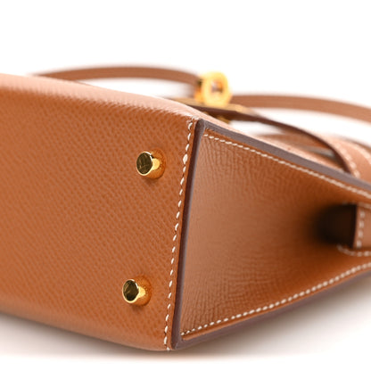 Hermes Epsom Mini Kelly Sellier 20 Gold 10 of 11
