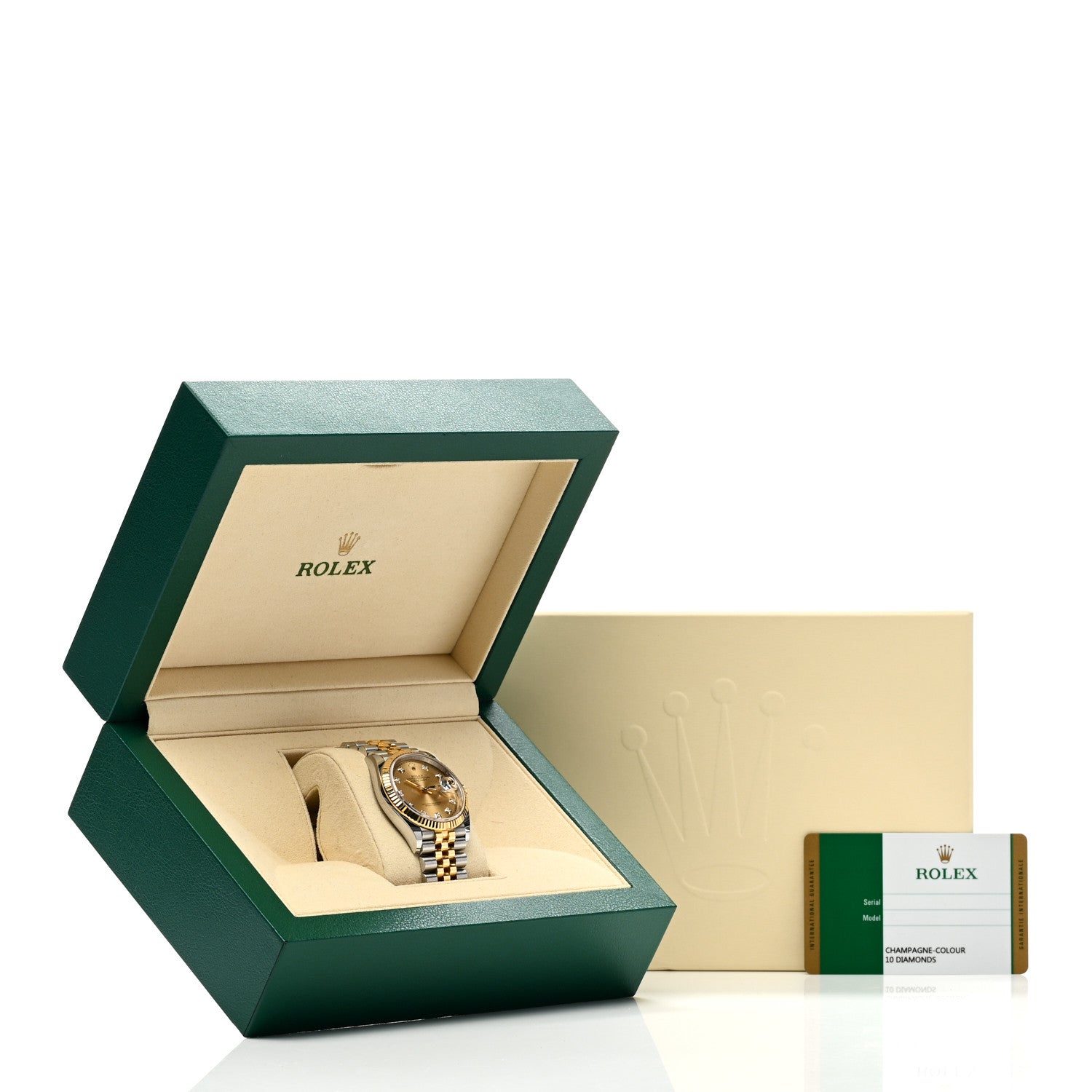 Rolex Stainless Steel 18K Yellow Gold Diamond 36mm Oyster Perpetual Datejust Watch Champagne 126233 5 of 5