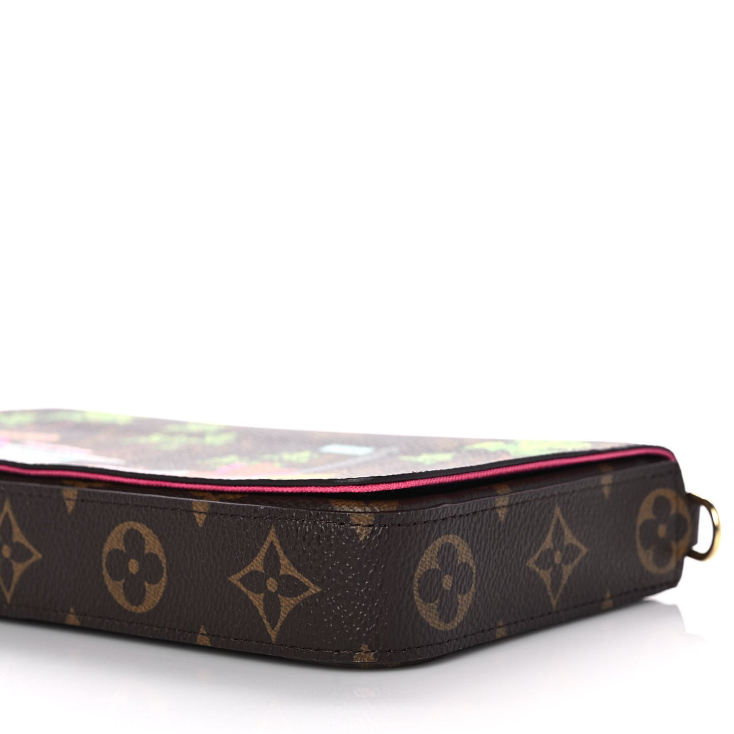 Monogram 2021 Christmas Animation Hollywood Pochette Felicie Chain Wallet Fuchsia