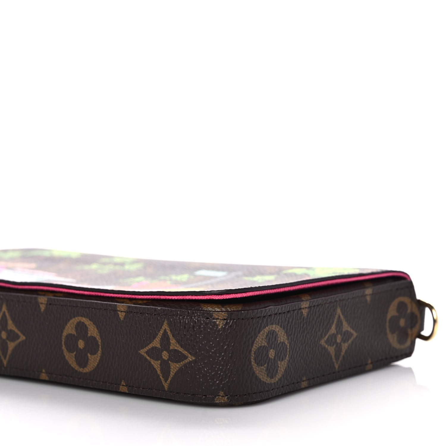 Louis Vuitton Monogram 2021 Christmas Animation Hollywood Pochette Felicie Chain Wallet Fuchsia 9 of 9