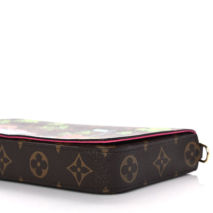 Louis Vuitton Monogram 2021 Christmas Animation Hollywood Pochette Felicie Chain Wallet Fuchsia 9 of 9