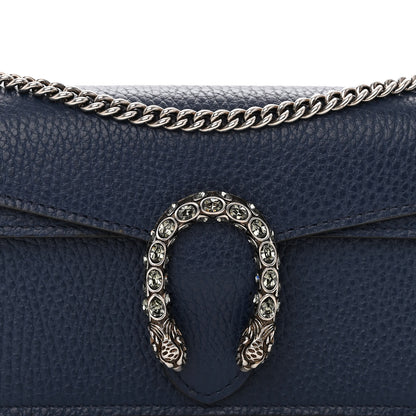 Gucci Dollar Calfskin Crystal Super Mini Dionysus Shoulder Bag Blue Agata Black Diamond 7 of 9