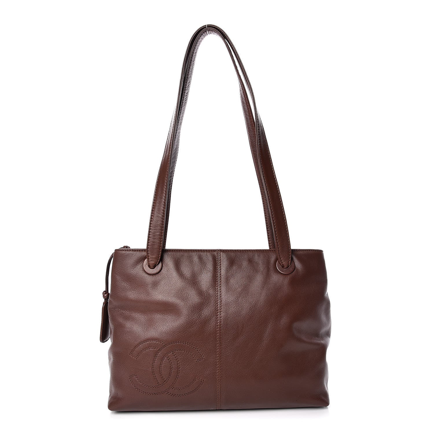 Chanel Calfskin CC Shoulder Bag Brown 1 of 10