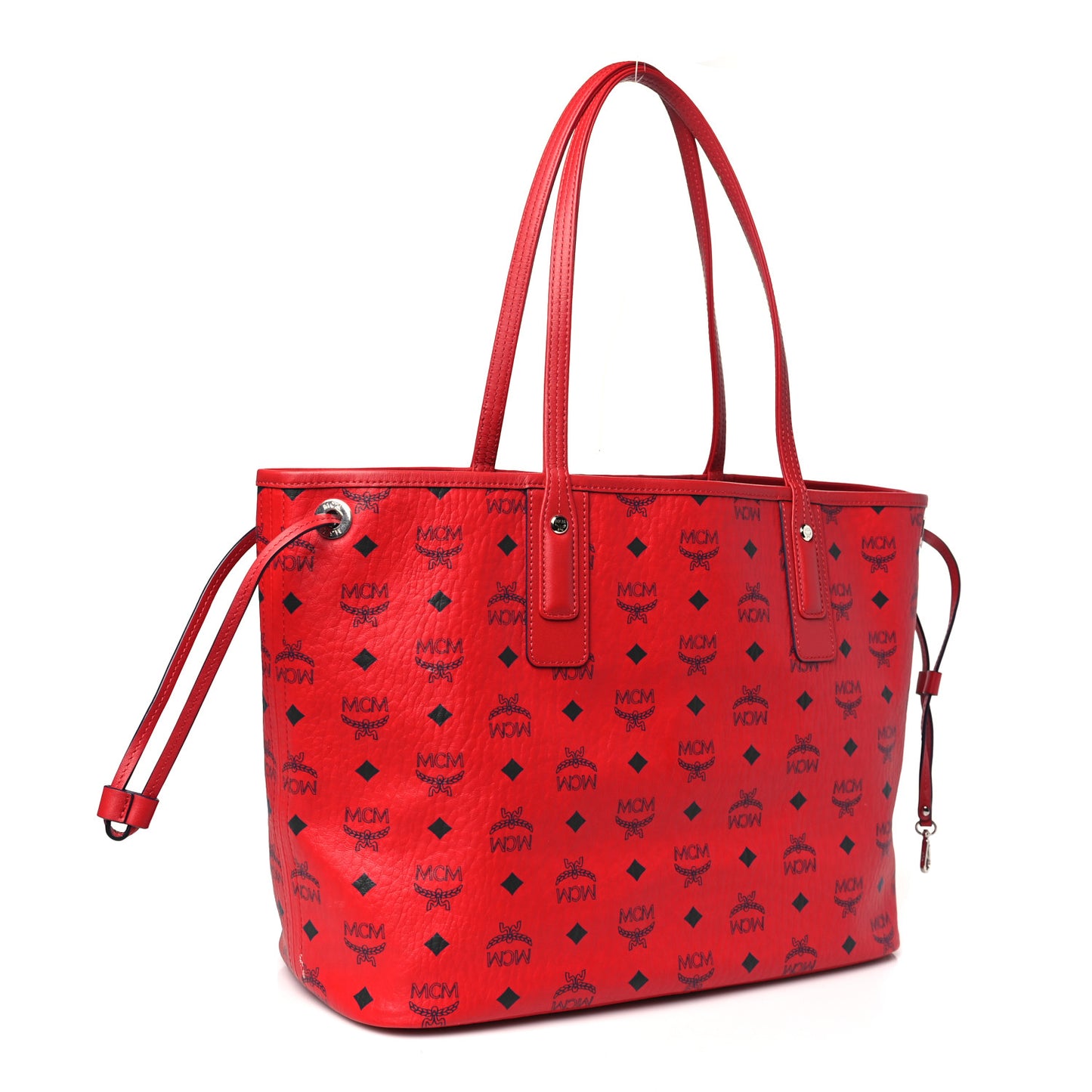 Visetos Medium Liz Reversible Shopper Tote Ruby Red