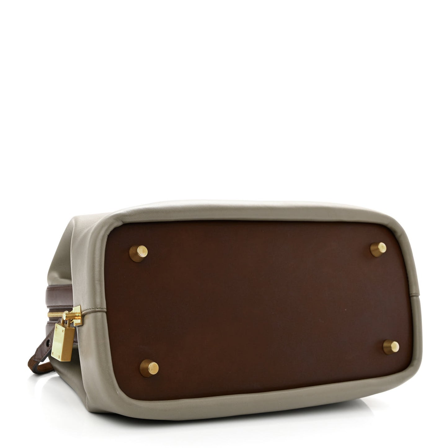 Satin Calfskin Long Frame Doctor Bag Taupe