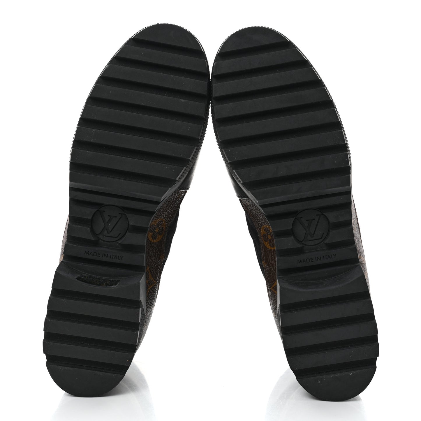Suede Calfskin Monogram Laureate Platform Desert Boots 41 Black