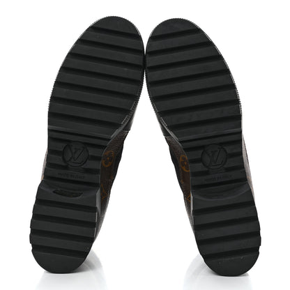 Louis Vuitton Suede Calfskin Monogram Laureate Platform Desert Boots 41 Black 5 of 8