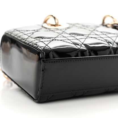 Christian Dior Patent Cannage Small Lady D-Joy Black 9 of 14
