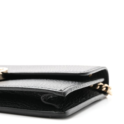 Gucci Dollar Calfskin Interlocking G Chain Wallet Black 9 of 9