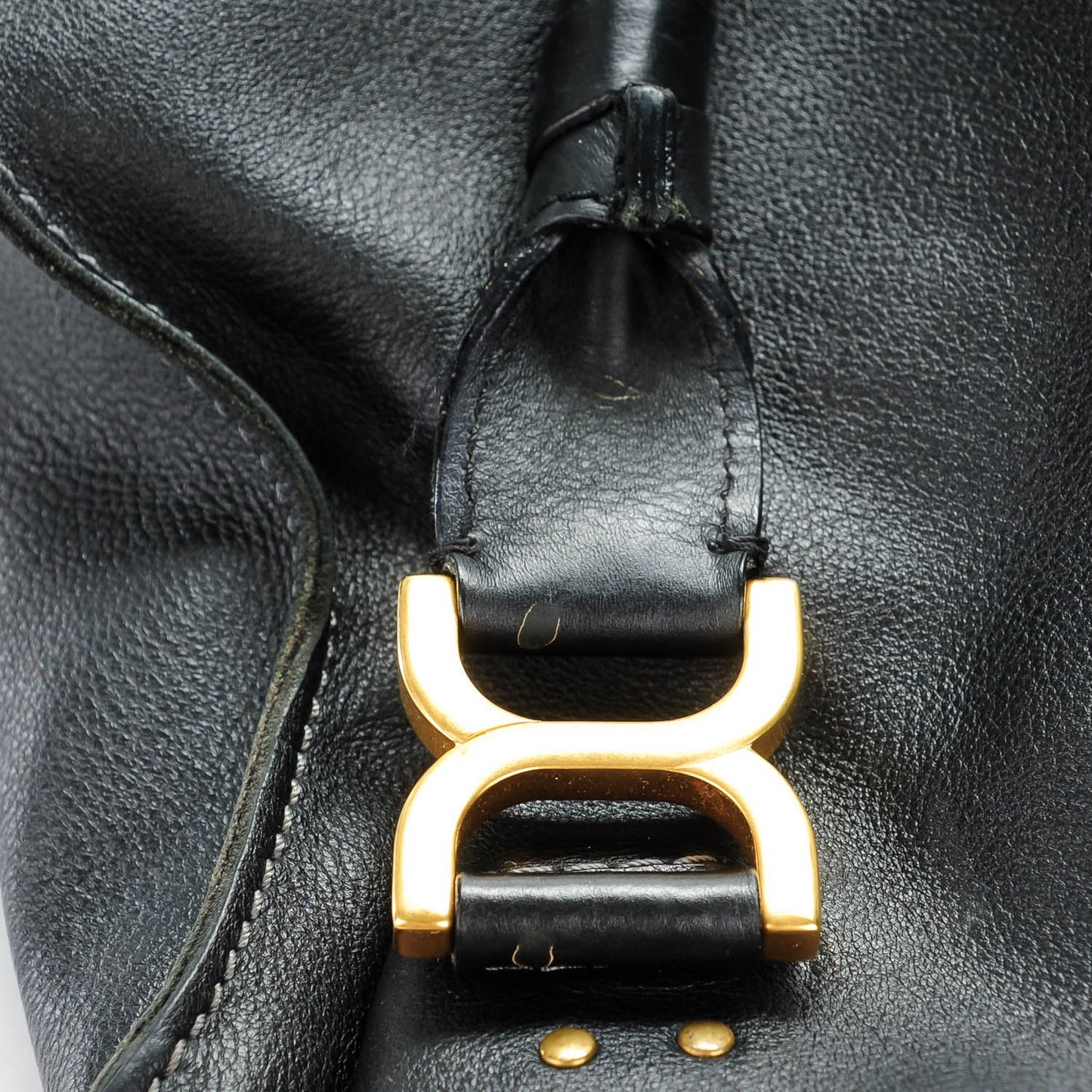 Calfskin Medium Marcie Satchel Black