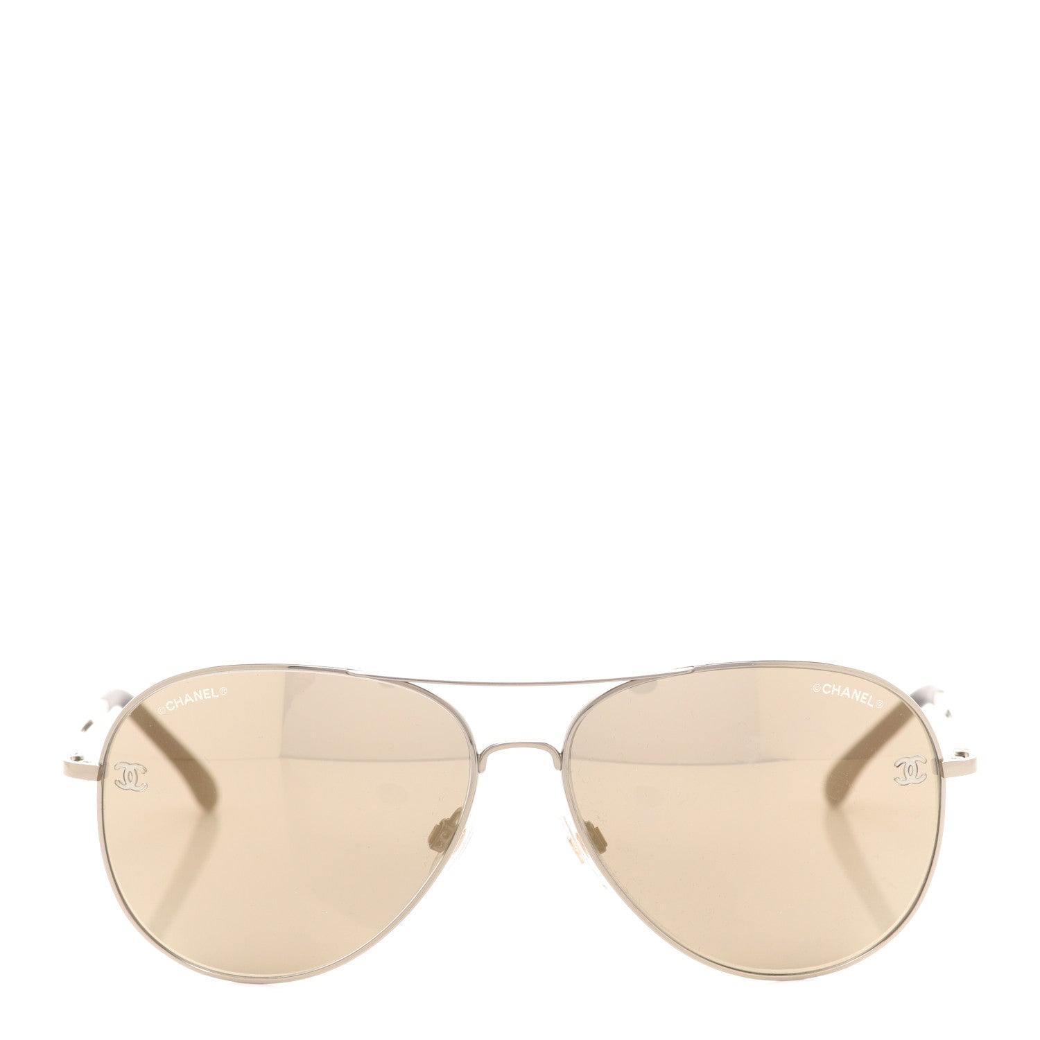 Chanel Metal Aviator CC Sunglasses 4189-T-Q Gold 3 of 21