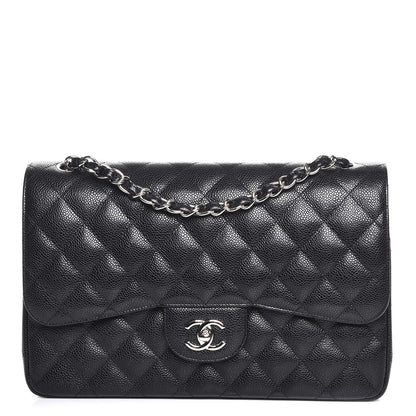 Chanel Caviar Quilted Jumbo Double Flap Black 1 of 8