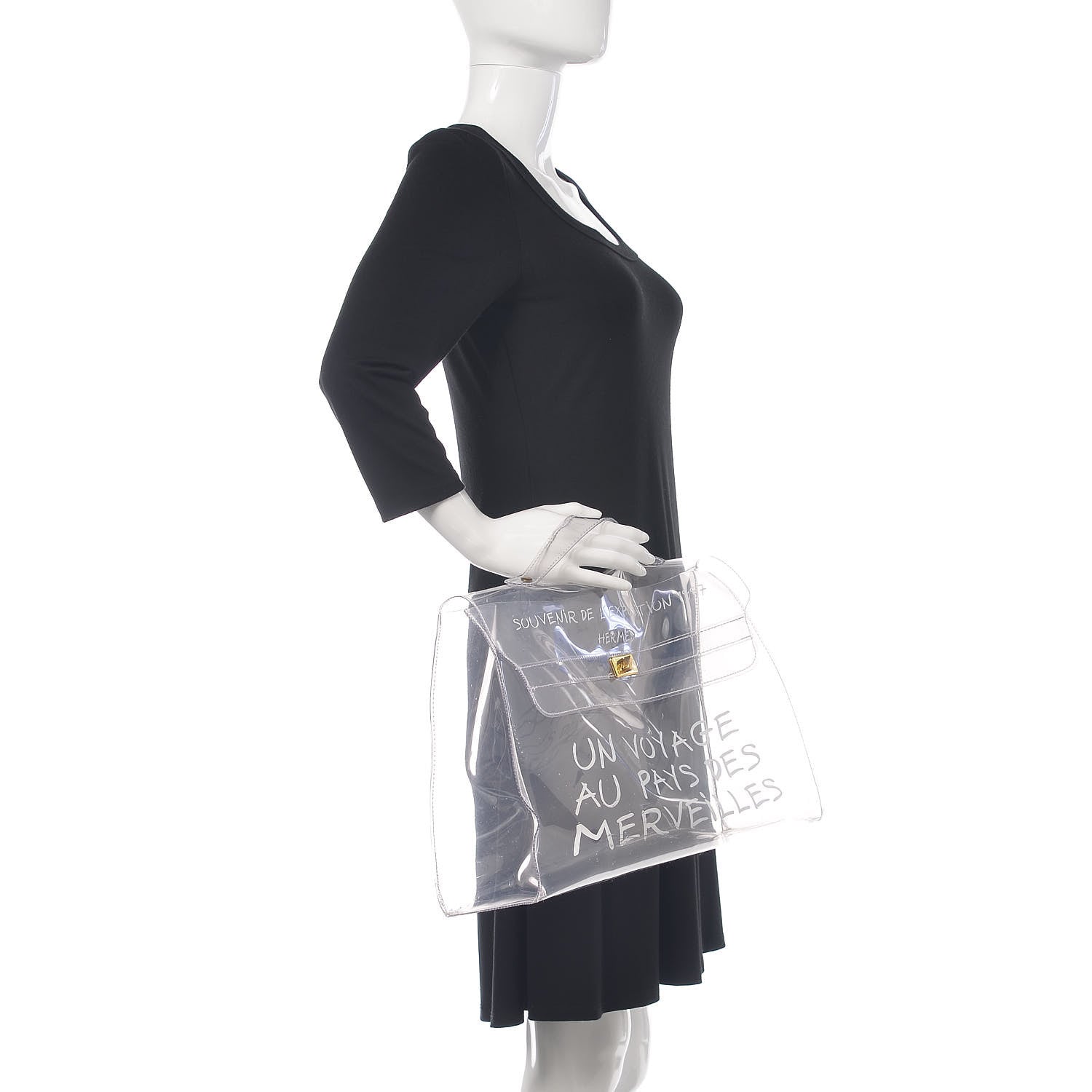 Hermes Vinyl Souvenir De L'Exposition Kelly Transparent 2 of 11