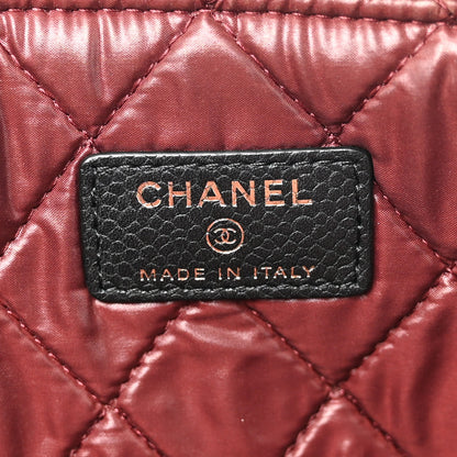 Chanel Caviar Quilted Large Cosmetic Case Black 6 of 9