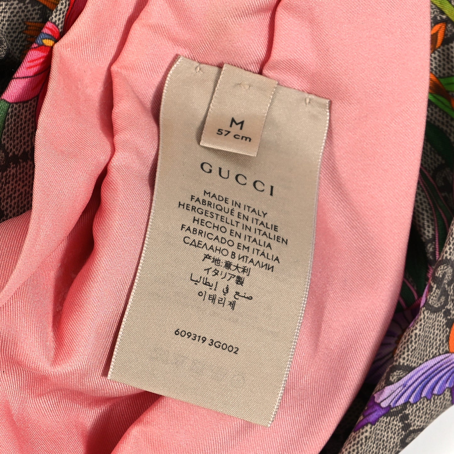 Silk Monogram Flora Print Headband M Pink