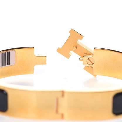 Hermes Enamel Narrow Clic Clac H Bracelet PM Black 4 of 8