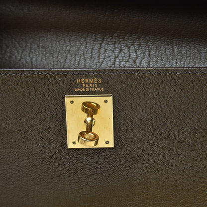 Hermes Chevre De Coromandel Kelly Retourne 32 Vert Bronze 25 of 50