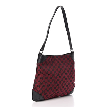 Gucci Denim Monogram Hobo Red 3 of 11