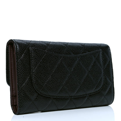 Chanel Caviar Quilted Large Flap Wallet Black 2 of 4