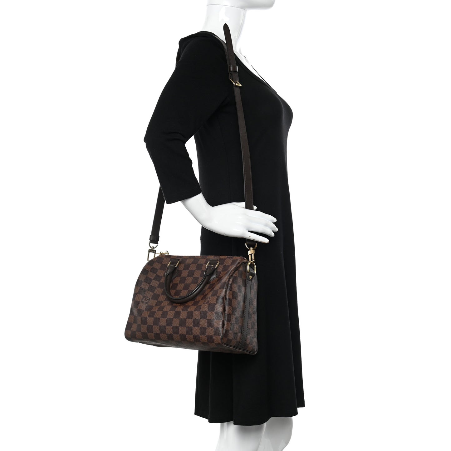 Damier Ebene Speedy Bandouliere 25