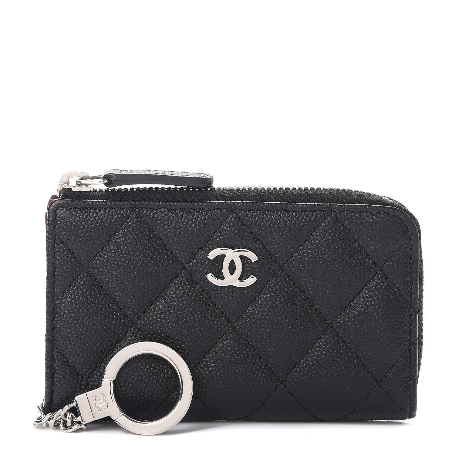 Chanel Caviar Quilted Key Holder Case Black 1 of 7