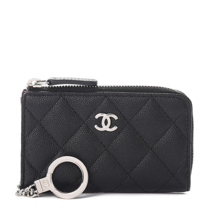 Chanel Caviar Quilted Key Holder Case Black 1 of 7