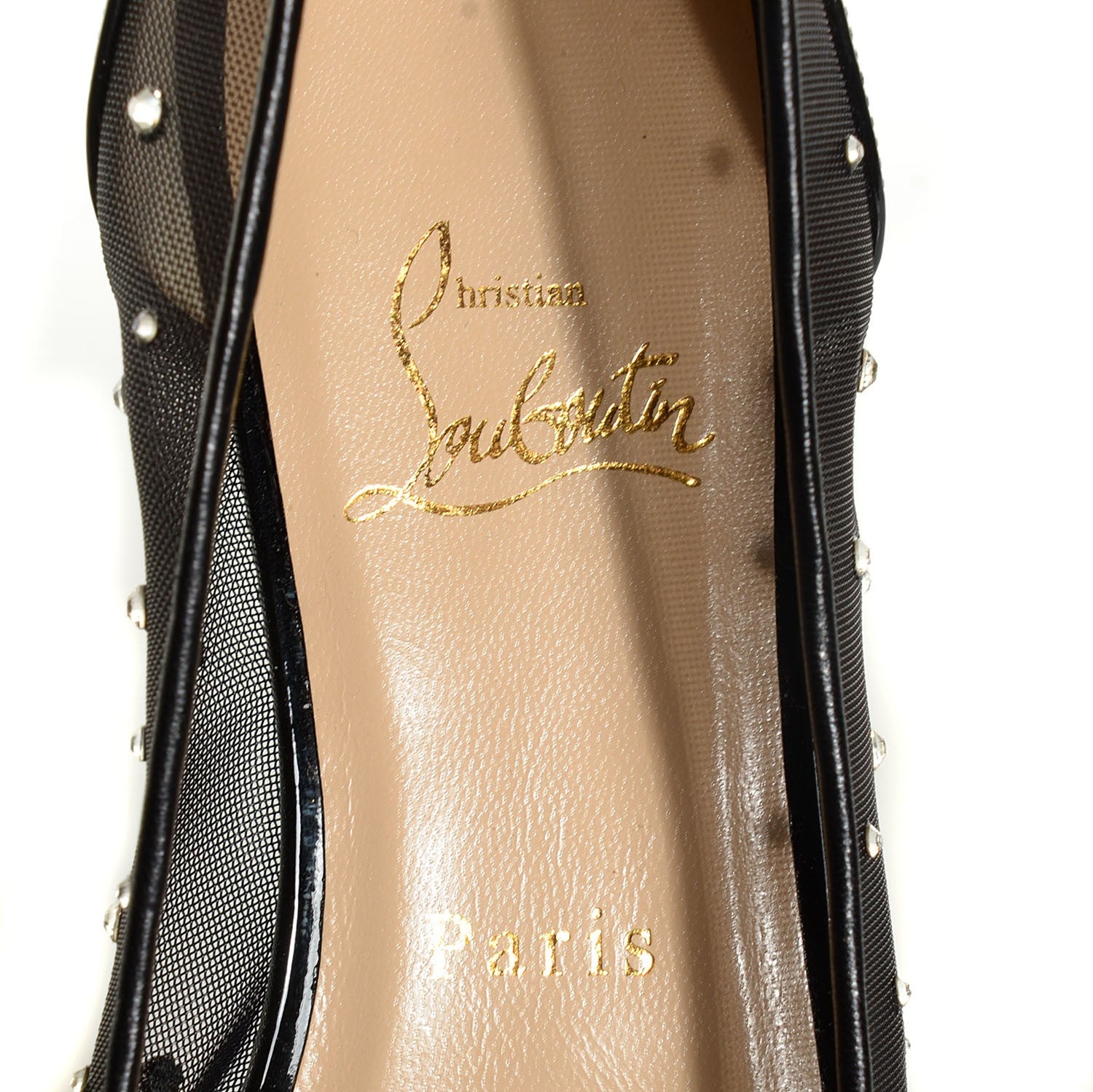 Christian Louboutin Patent Body Strass Flats 38.5 Black 7 of 7