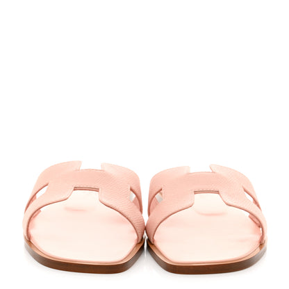 Hermes Epsom Oran Sandals 37 Rose Pale 2 of 9