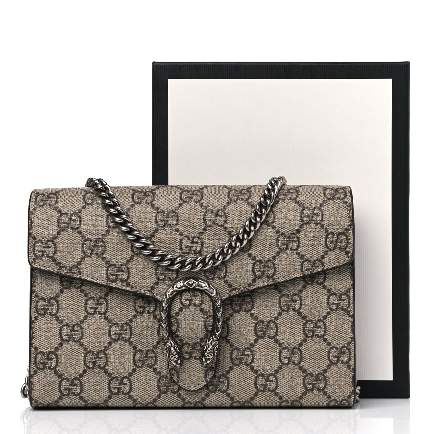 GG Supreme Monogram Dionysus Chain Wallet