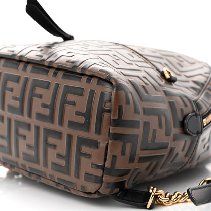 Fendi Vitello Bi-Color FF 1974 Embossed Mini Backpack Maya Black 10 of 12
