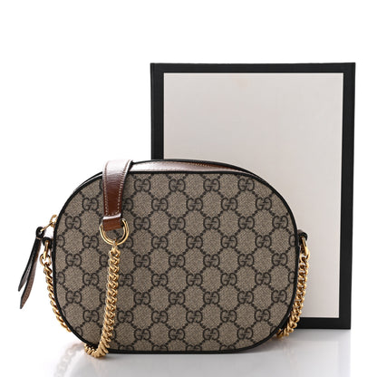 Gucci GG Supreme Monogram Cuoio Toscano Mini Chain Shoulder Bag Beige Ebony Cuir 12 of 12