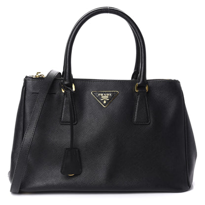 Prada Saffiano Small Galleria Double Zip Tote Black 1 of 15