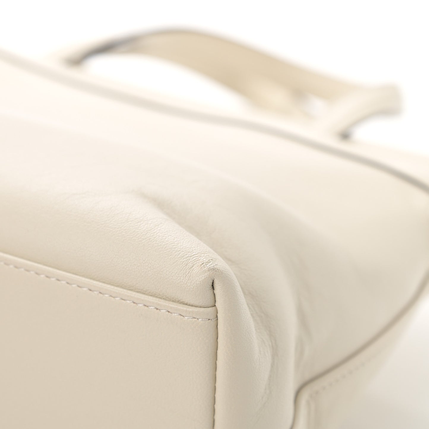 Lambskin Small Linea Matisse Top Handle Bag Mystic White
