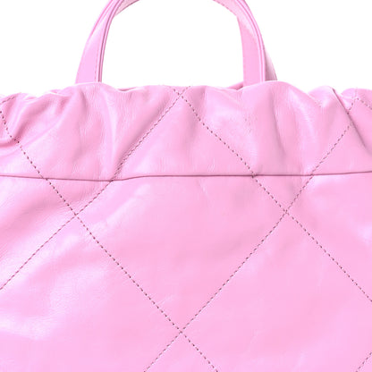 Chanel Shiny Calfskin Quilted Chanel 22 Backpack Lilac 8 of 10