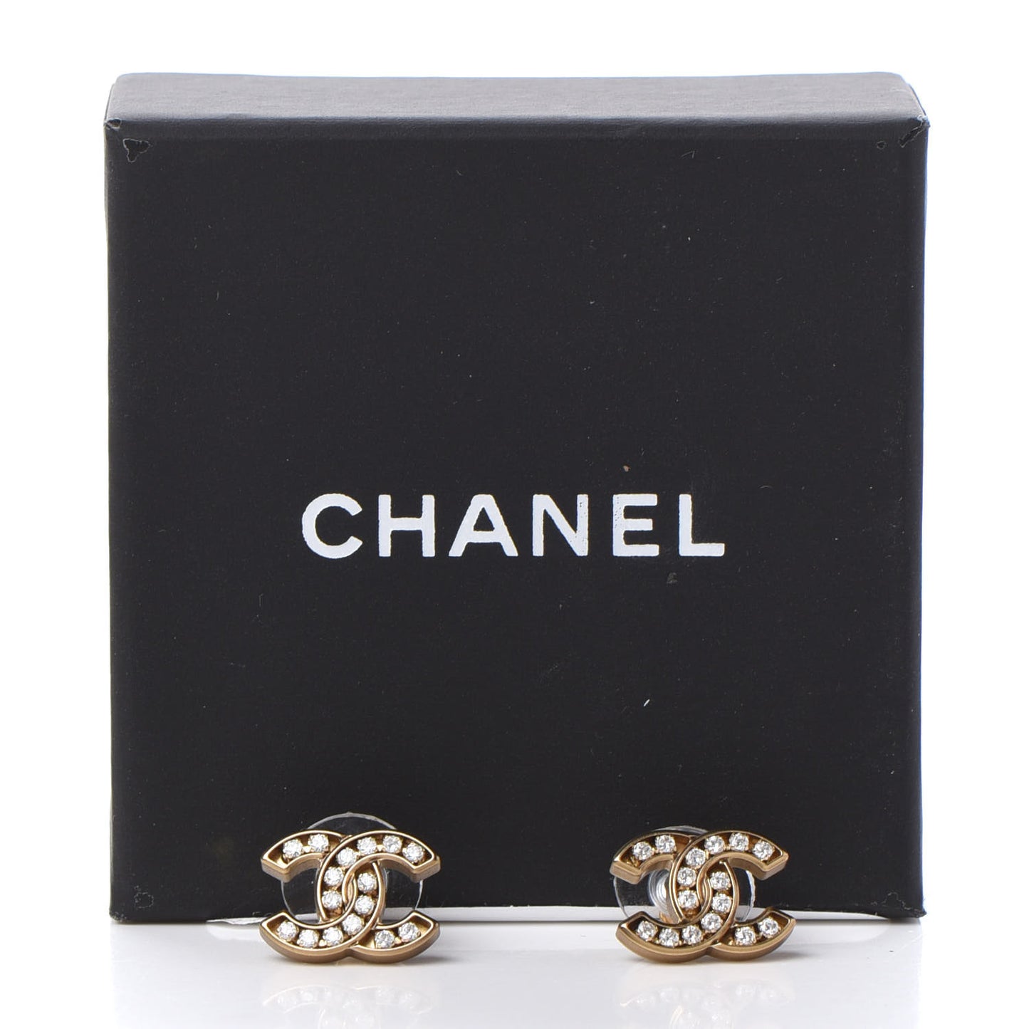 Crystal CC Earrings Gold