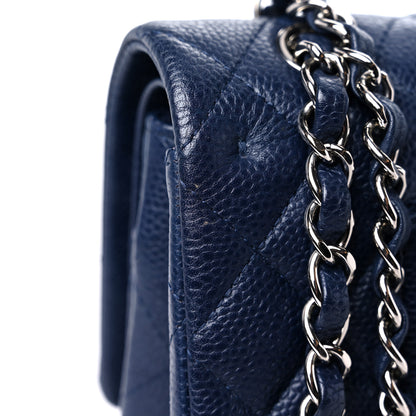 Chanel Caviar Quilted Medium Double Flap Navy 14 of 15