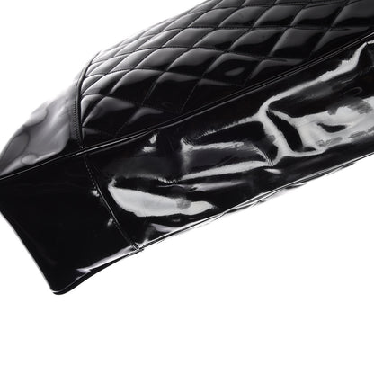 Chanel Patent Quilted Shoulder Bag Black 28 of 39
