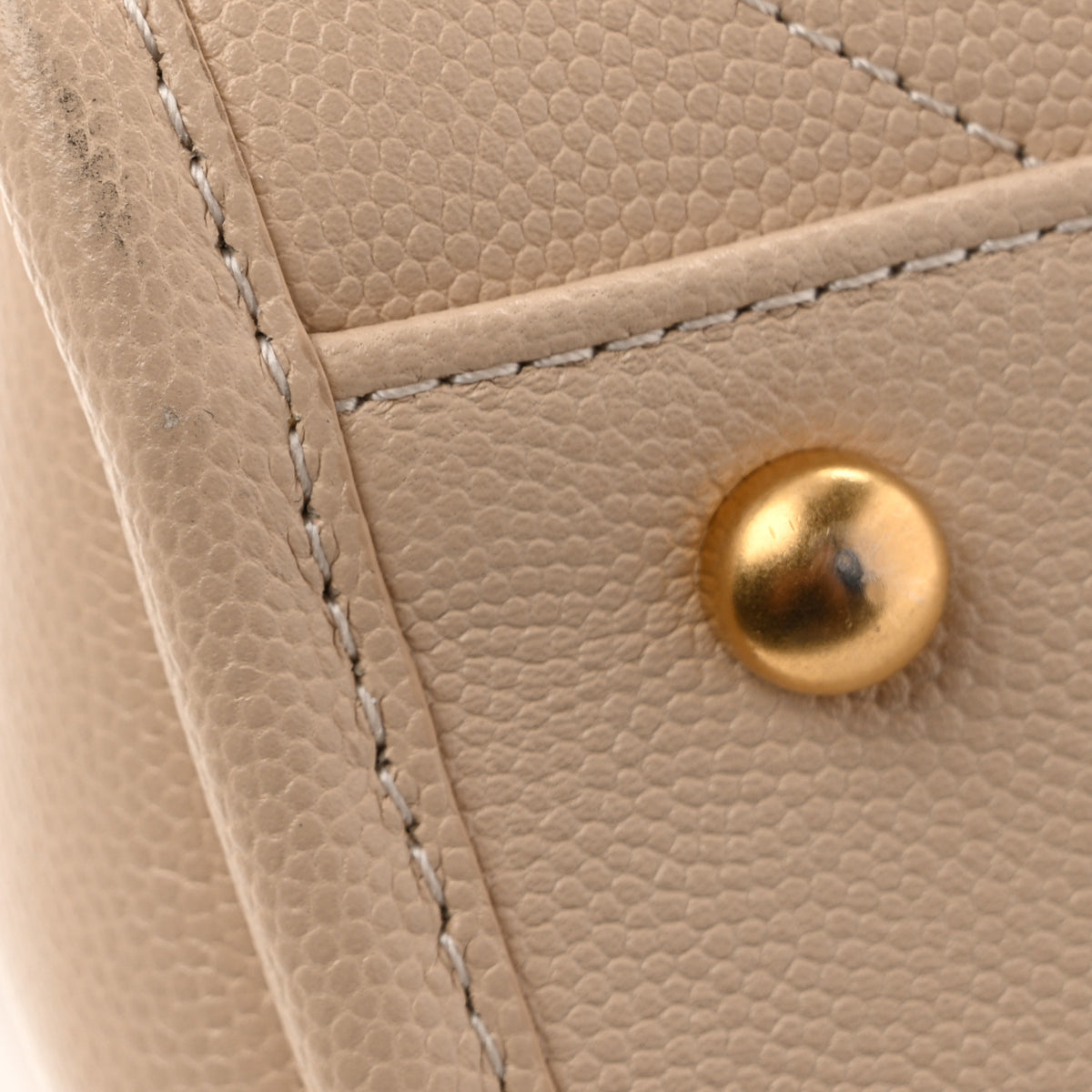 Chanel Caviar Stitched Pocket CC Large Tote Beige 12 of 14