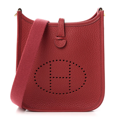 Hermes Taurillon Clemence Evelyne TPM Rouge Grenat 1 of 10