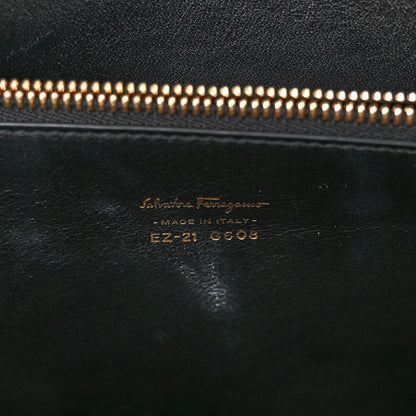 Salvatore Ferragamo Calfskin Suede Studded Aileen Shoulder Bag Black 7 of 14